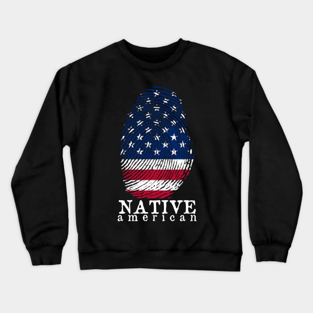 Native American Finger Print Crewneck Sweatshirt by radeckari25
